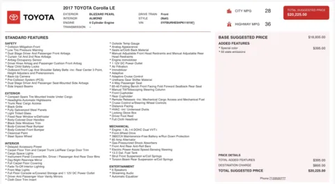 More photos of 2017 Toyota Corolla L at Auto Boutique Florida, FL