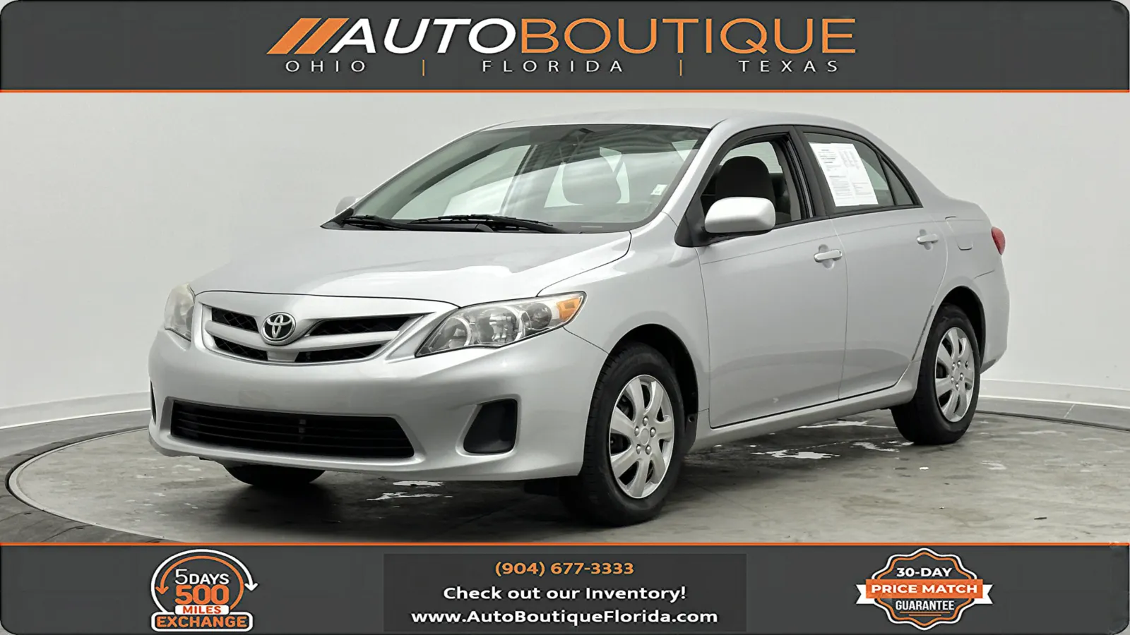Gray 2011 Toyota Corolla LE for sale in Jacksonville, FL