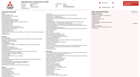 More photos of 2024 Mitsubishi Outlander ES at Auto Boutique Florida, FL