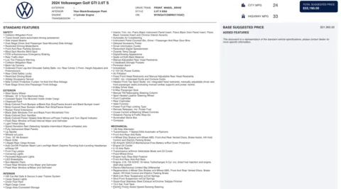 More photos of 2024 Volkswagen Golf GTI S at Auto Boutique Florida, FL