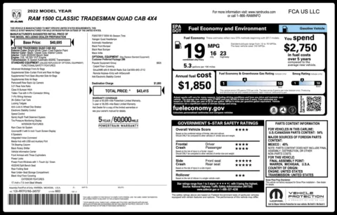 More photos of 2022 Ram 1500 Classic Tradesman at Auto Boutique Florida, FL