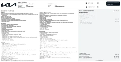 Photos of 2023 Kia Rio S for sale in Jacksonville, FL at Auto Boutique Florida