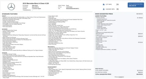 Photos of 2019 Mercedes-Benz A-Class A 220 for sale in Jacksonville, FL at Auto Boutique Florida