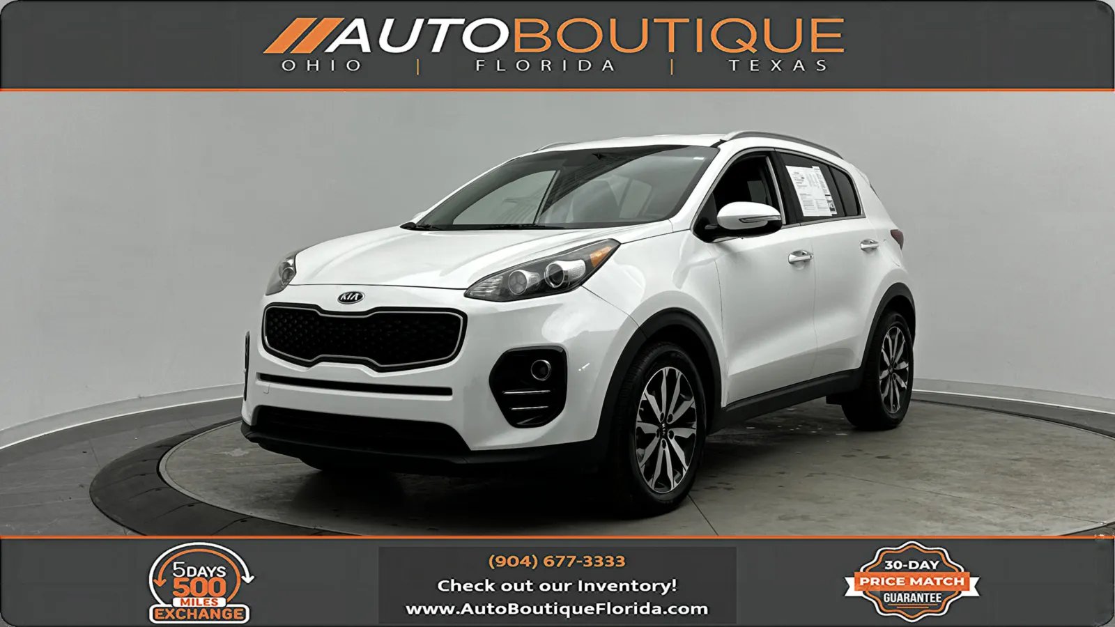 White 2018 Kia Sportage EX for sale in Jacksonville, FL