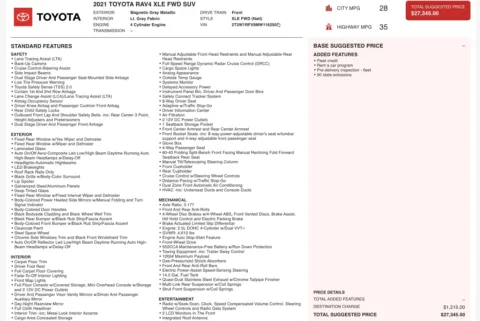 Photos of 2021 Toyota RAV4 XLE for sale in Jacksonville, FL at Auto Boutique Florida