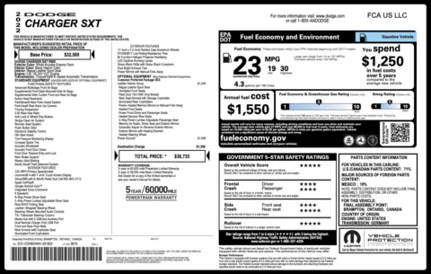 Photos of 2022 Dodge Charger SXT for sale in Jacksonville, FL at Auto Boutique Florida