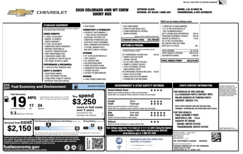 More photos of 2020 Chevrolet Colorado 4WD Work Truck at Auto Boutique Florida, FL