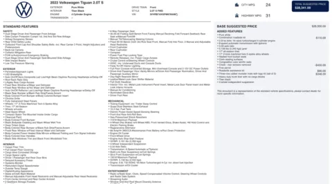 Photos of 2023 Volkswagen Tiguan S for sale in Jacksonville, FL at Auto Boutique Florida