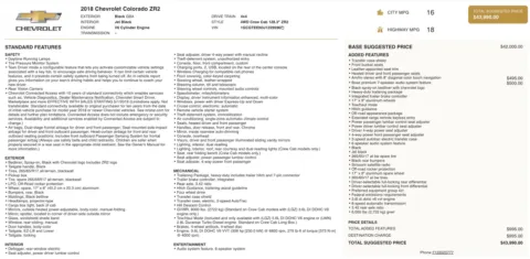 Photos of 2018 Chevrolet Colorado 4WD ZR2 for sale in Jacksonville, FL at Auto Boutique Florida