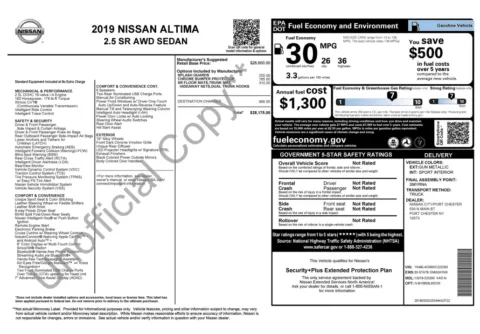 Photos of 2019 Nissan Altima 2.5 SR for sale in Jacksonville, FL at Auto Boutique Florida