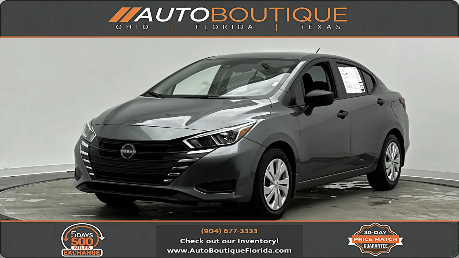 Gray 2023 Nissan Versa S for sale in Jacksonville, FL