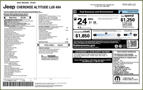 More photos of 2023 Jeep Cherokee Altitude Lux at Auto Boutique Florida, FL