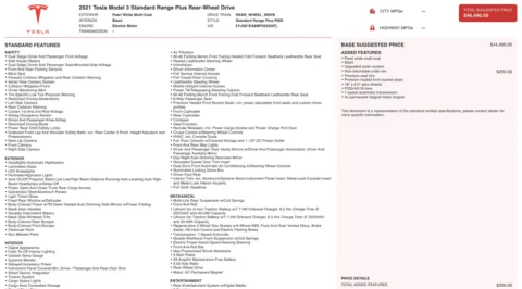 Photos of 2021 Tesla Model 3 Standard Range Plus for sale in Jacksonville, FL at Auto Boutique Florida