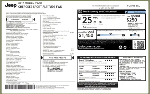 Photos of 2017 Jeep Cherokee Altitude for sale in Jacksonville, FL at Auto Boutique Florida