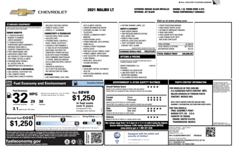 Photos of 2021 Chevrolet Malibu LT for sale in Jacksonville, FL at Auto Boutique Florida