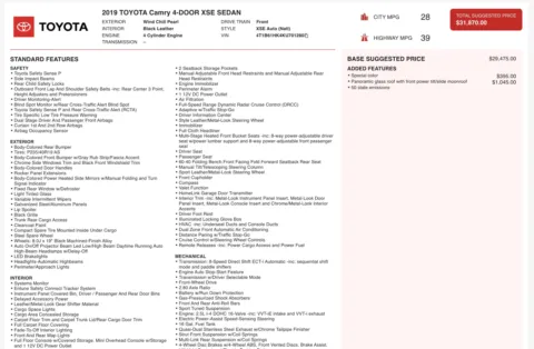 Photos of 2019 Toyota Camry XSE for sale in Jacksonville, FL at Auto Boutique Florida