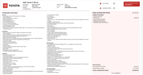 More photos of 2020 Toyota C-HR LE at Auto Boutique Florida, FL