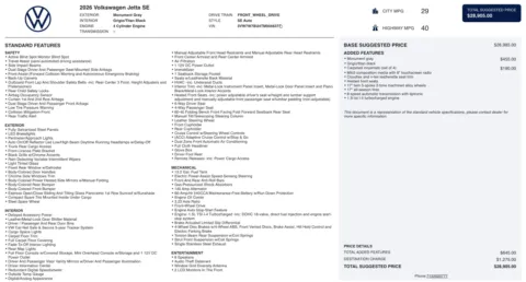 More photos of 2026 Volkswagen Jetta SE at Auto Boutique Florida, FL