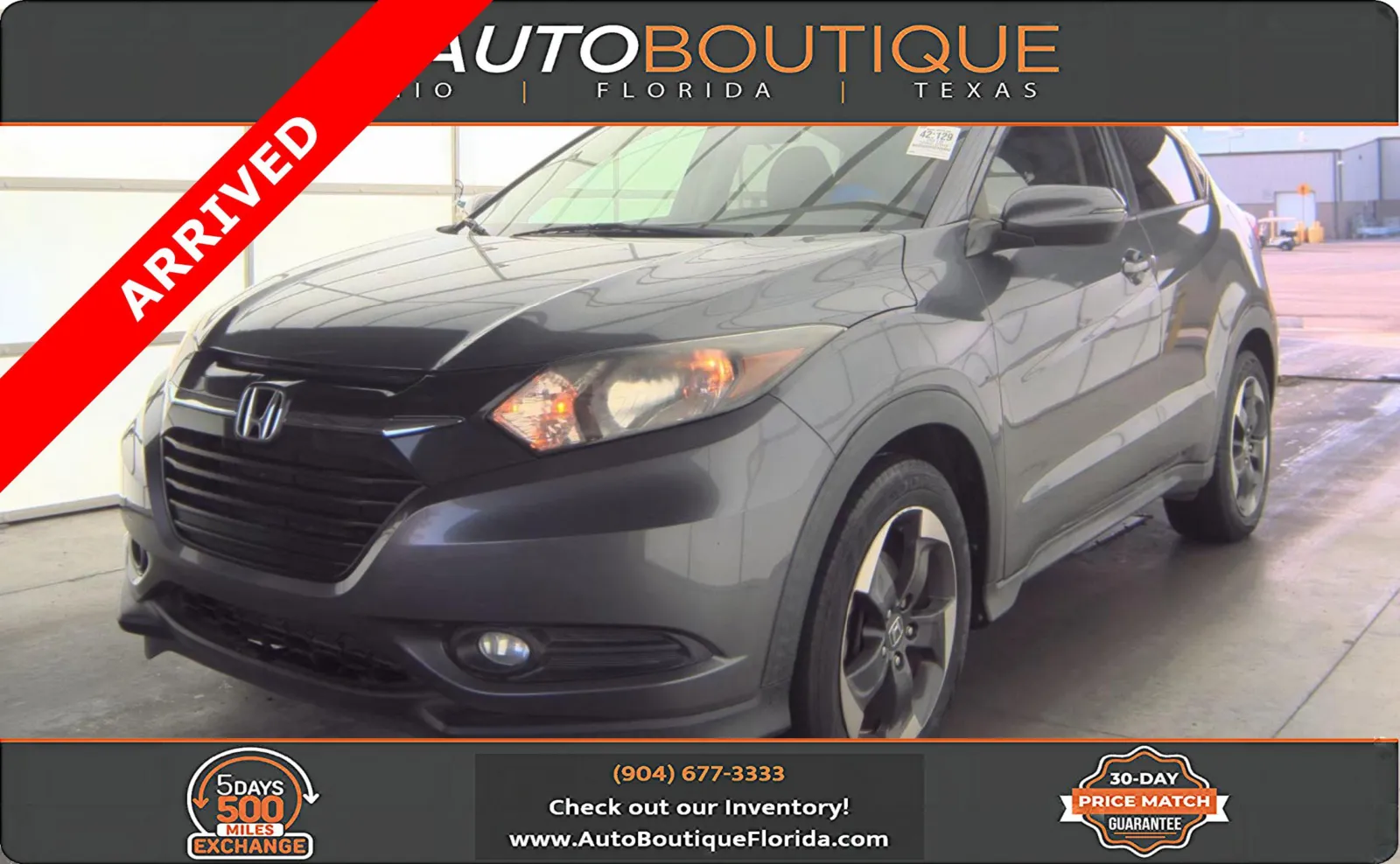 Gray 2018 Honda HR-V EX for sale in Jacksonville, FL