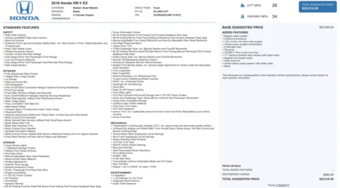 Photos of 2018 Honda HR-V EX for sale in Jacksonville, FL at Auto Boutique Florida