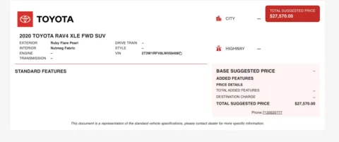 Photos of 2020 Toyota RAV4 XLE for sale in Jacksonville, FL at Auto Boutique Florida