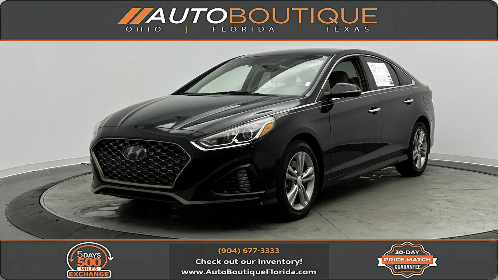 Black 2019 Hyundai Sonata SEL for sale in Jacksonville, FL