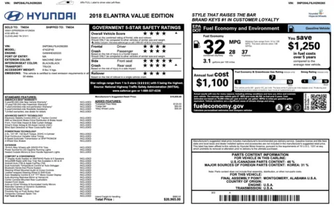 Photos of 2018 Hyundai Elantra Value Edition for sale in Jacksonville, FL at Auto Boutique Florida