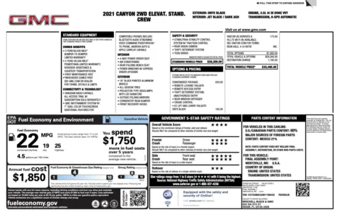 Photos of 2021 GMC Canyon 2WD Elevation Standard for sale in Jacksonville, FL at Auto Boutique Florida