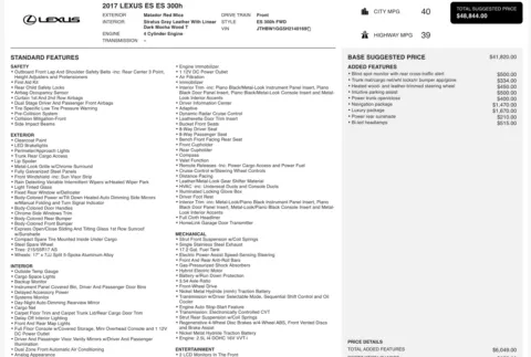 Photos of 2017 Lexus ES 300h for sale in Jacksonville, FL at Auto Boutique Florida