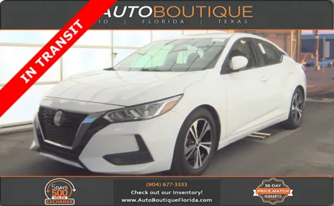 White 2021 Nissan Sentra SV for sale in Jacksonville, FL