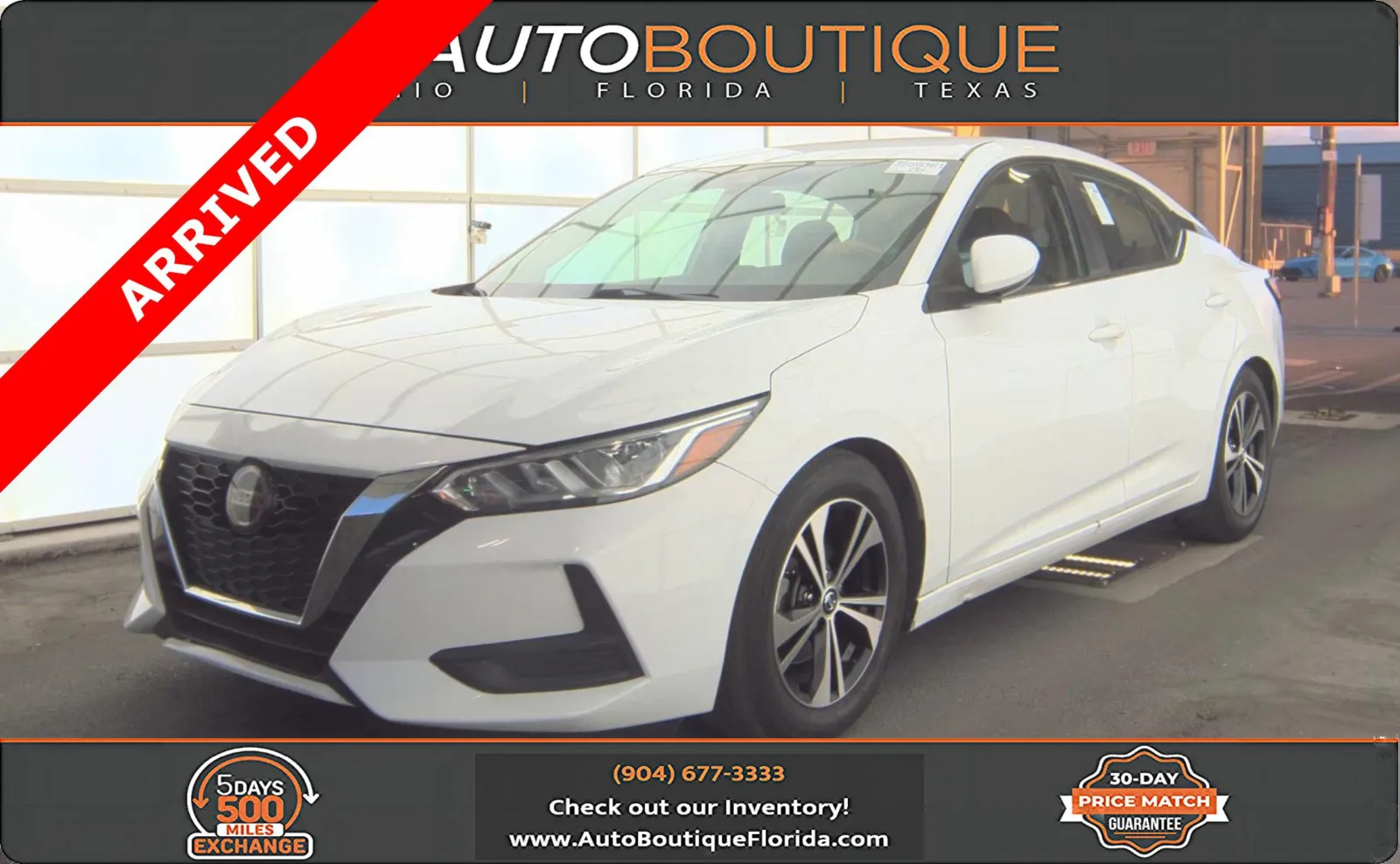 White 2021 Nissan Sentra SV for sale in Jacksonville, FL