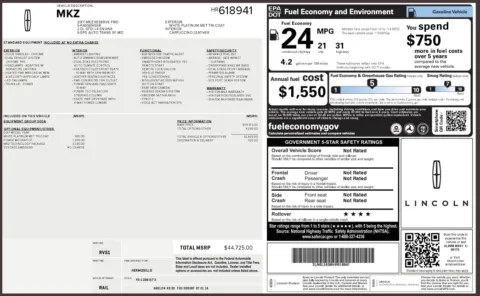 Photos of 2017 Lincoln MKZ Reserve for sale in Jacksonville, FL at Auto Boutique Florida