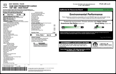 More photos of 2021 Ram ProMaster Cargo Van 2500 159 WB at Auto Boutique Florida, FL