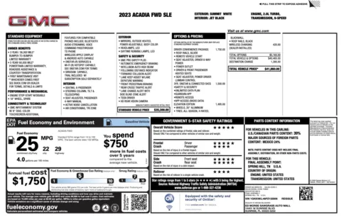 Photos of 2023 GMC Acadia SLE for sale in Jacksonville, FL at Auto Boutique Florida