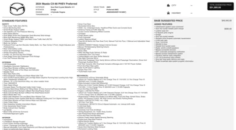 More photos of 2024 Mazda CX-90 PHEV Preferred at Auto Boutique Florida, FL