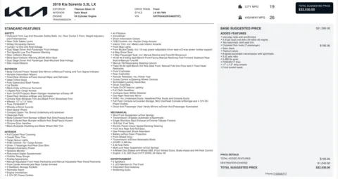 Photos of 2019 Kia Sorento LX V6 for sale in Jacksonville, FL at Auto Boutique Florida