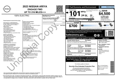 Photos of 2023 Nissan ARIYA ENGAGE for sale in Jacksonville, FL at Auto Boutique Florida