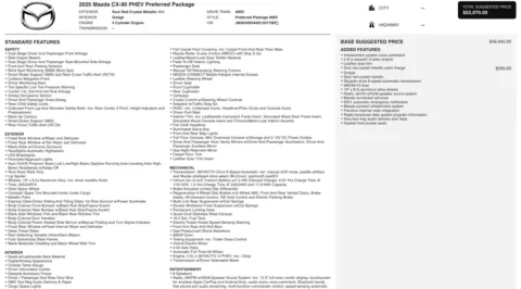 Photos of 2025 Mazda CX-90 PHEV Preferred Package for sale in Jacksonville, FL at Auto Boutique Florida