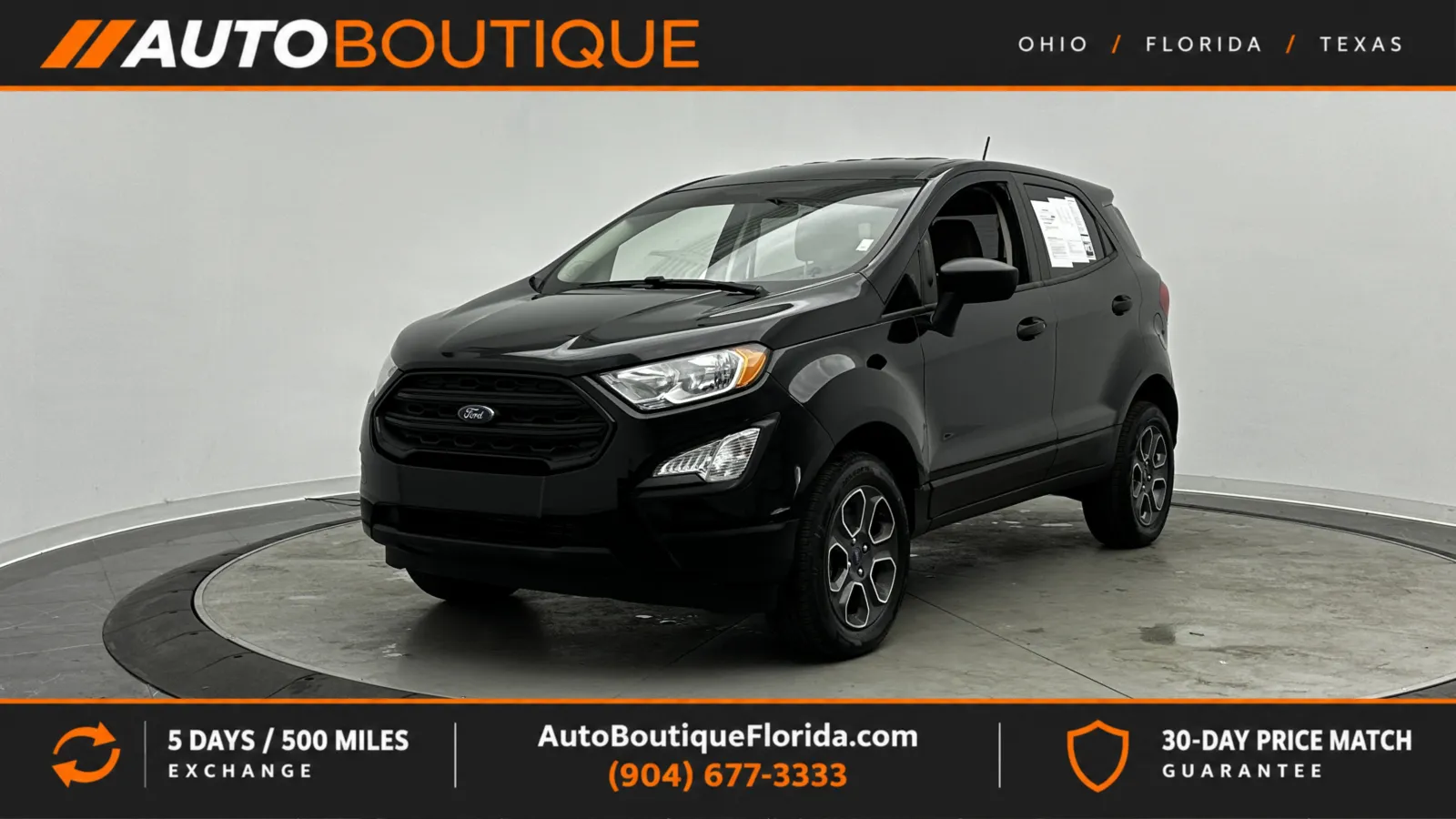 Black 2022 Ford EcoSport S for sale in Jacksonville, FL
