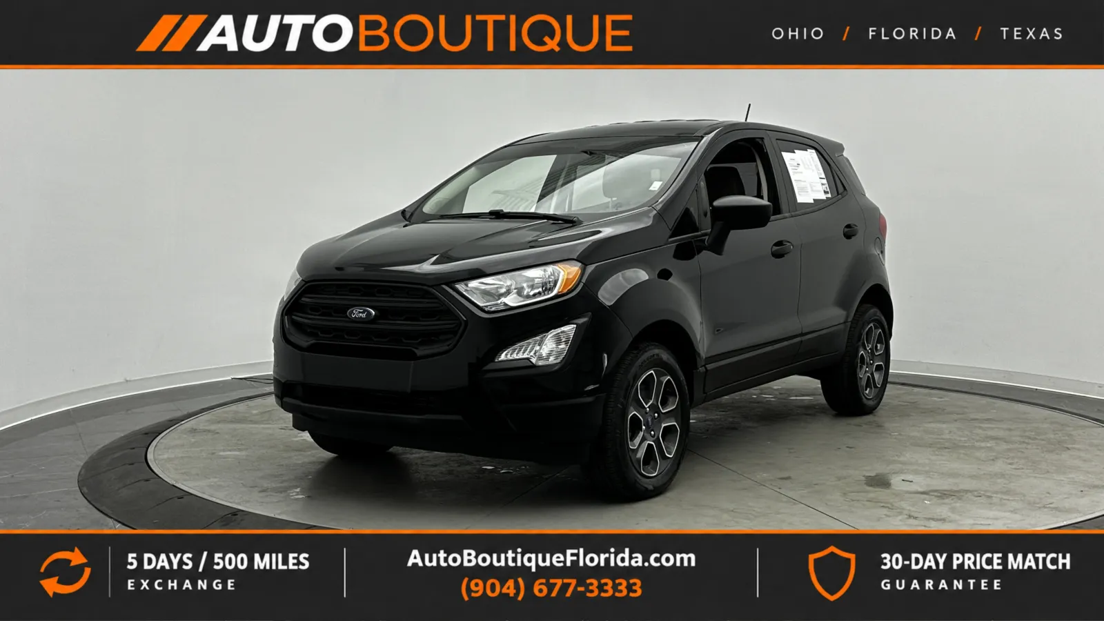 Black 2022 Ford EcoSport S for sale in Jacksonville, FL