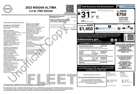 Photos of 2023 Nissan Altima 2.5 SL for sale in Jacksonville, FL at Auto Boutique Florida