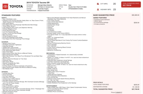 Photos of 2019 Toyota Tacoma SR for sale in Jacksonville, FL at Auto Boutique Florida