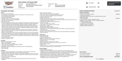 Photos of 2019 Cadillac CTS Sedan RWD for sale in Jacksonville, FL at Auto Boutique Florida