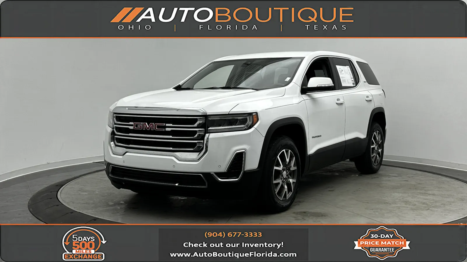 White 2022 GMC Acadia SLE for sale in Jacksonville, FL
