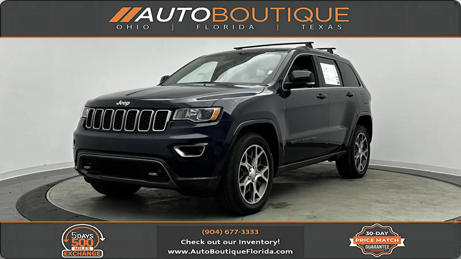 Blue 2018 Jeep Grand Cherokee Sterling Edition for sale in Jacksonville, FL