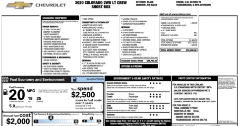 Photos of 2020 Chevrolet Colorado 2WD LT for sale in Jacksonville, FL at Auto Boutique Florida