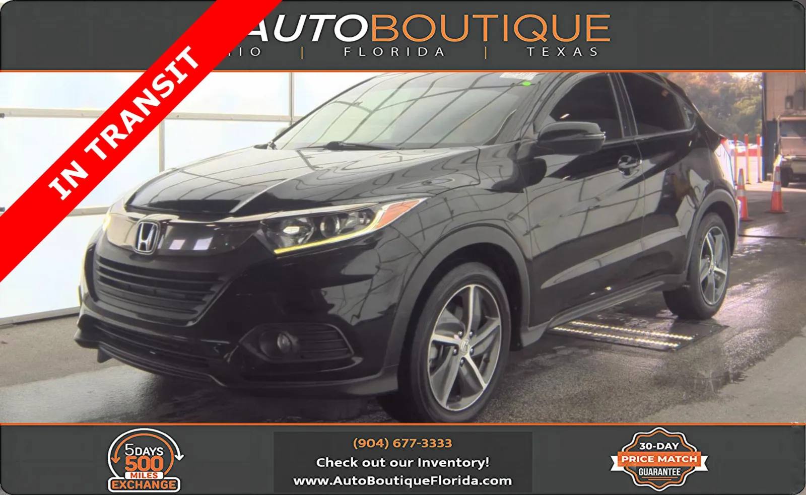 Black 2021 Honda HR-V EX for sale in Jacksonville, FL