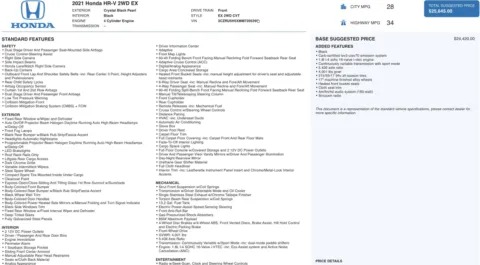 Photos of 2021 Honda HR-V EX for sale in Jacksonville, FL at Auto Boutique Florida