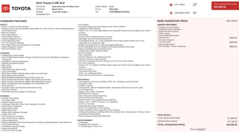 Photos of 2019 Toyota C-HR XLE for sale in Jacksonville, FL at Auto Boutique Florida