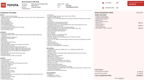 Photos of 2019 Toyota C-HR XLE for sale in Jacksonville, FL at Auto Boutique Florida